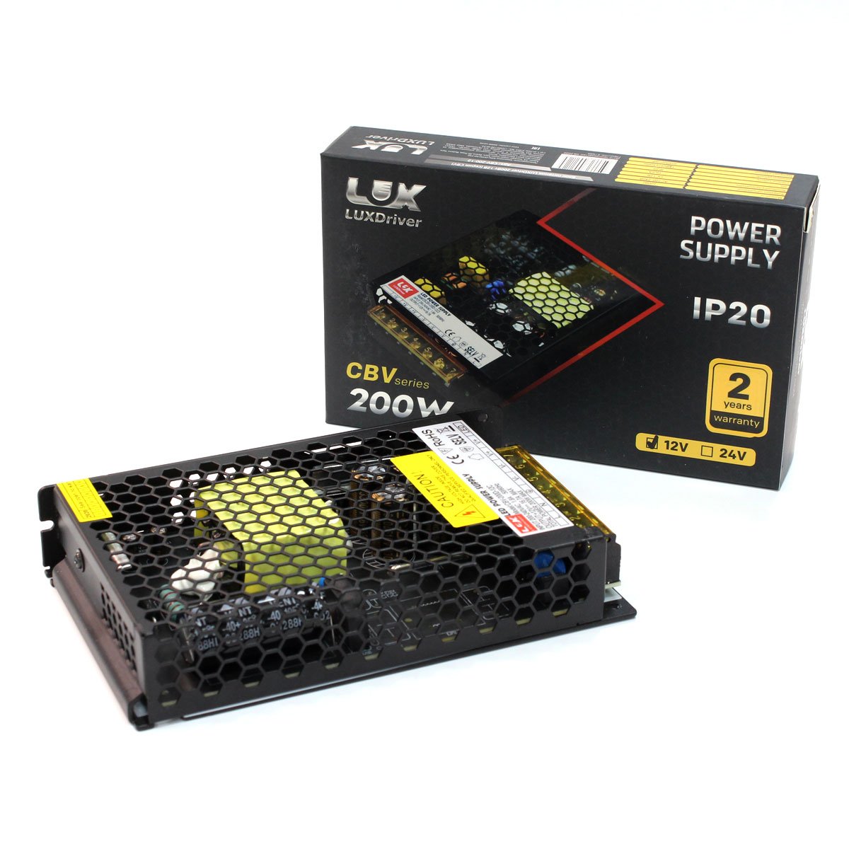 Блок питания LUXDriver IP20 сетка 12V, 200W